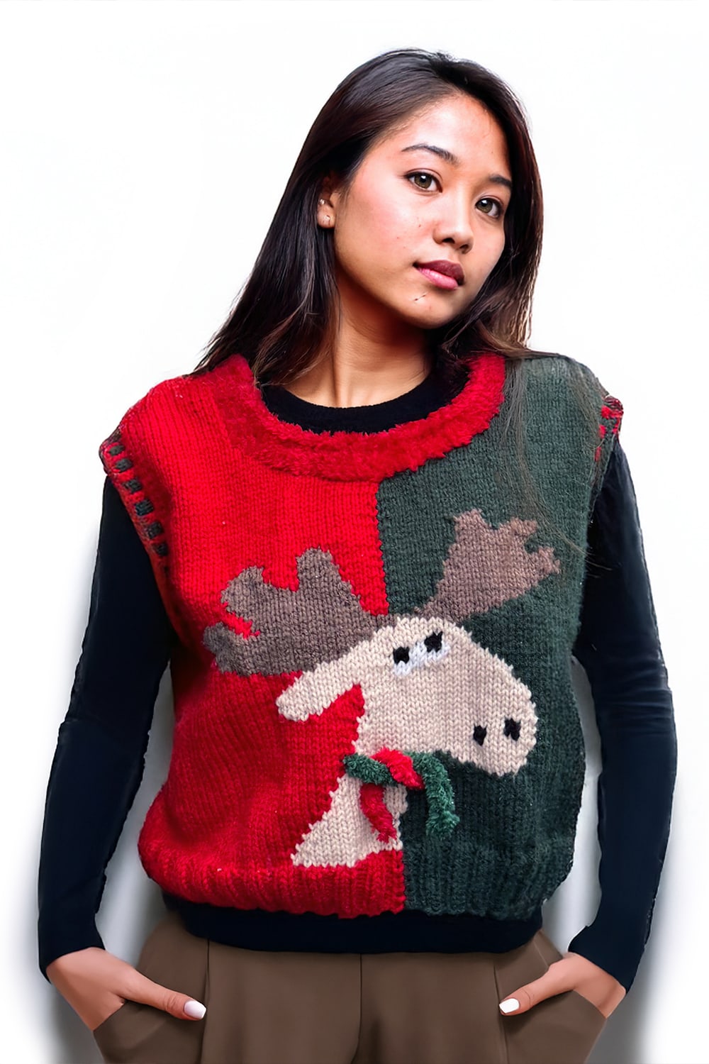 Zone Design Store-El Örgüsü Oversize Süveter - Ren-Top-1-roqelvaxirum.shop
