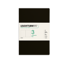 Leuchtturm1917 Jottbook Pur A5 80 Numaralandırılmış Sayfa Noktalı 3'Lü Paket Defter Black 400702
