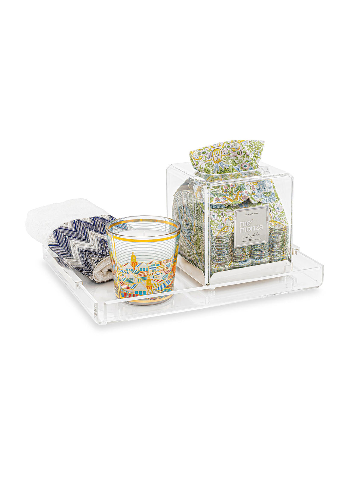 Memonza-Aria Çıta Detaylı Gümüş Tepsi, Large, Şeffaf-Tepsi-2-roqelvaxirum.shop