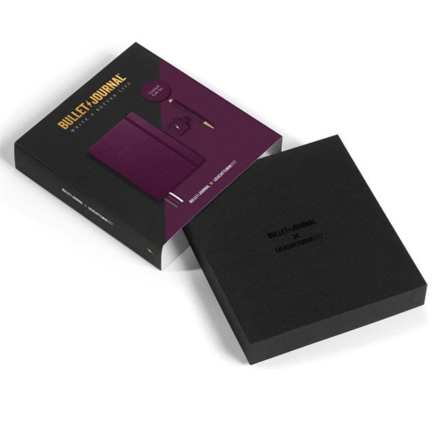 Leuchtturm 1917 Bullet Journal Collector'S Set Limited Edition Kalem, Defter Ve Kitap Ayracı Purple26 400430