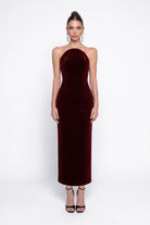 Bordo KadiFe Bodycon MiDi ElbiSe