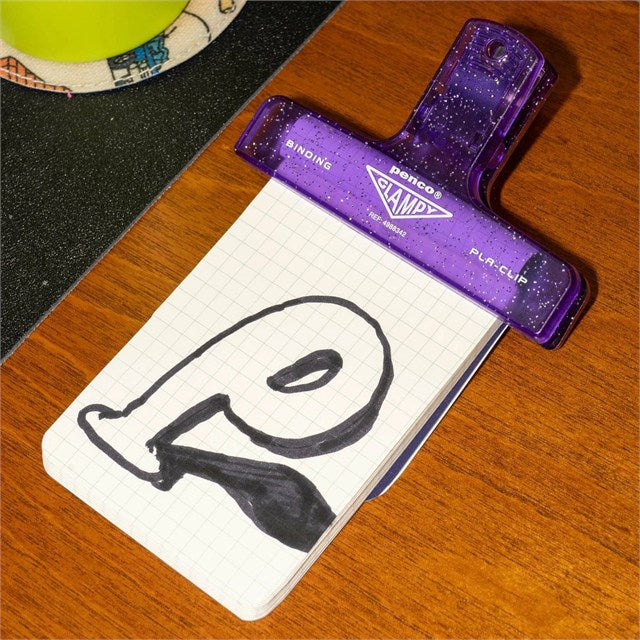 Penco Clampy Glitter Plastic Klips Purple
