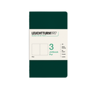 Leuchtturm1917 Jottbook Pur A6 64 Numaralandırılmış Sayfa Düz 3'Lü Paket Defter Forest Green 400715