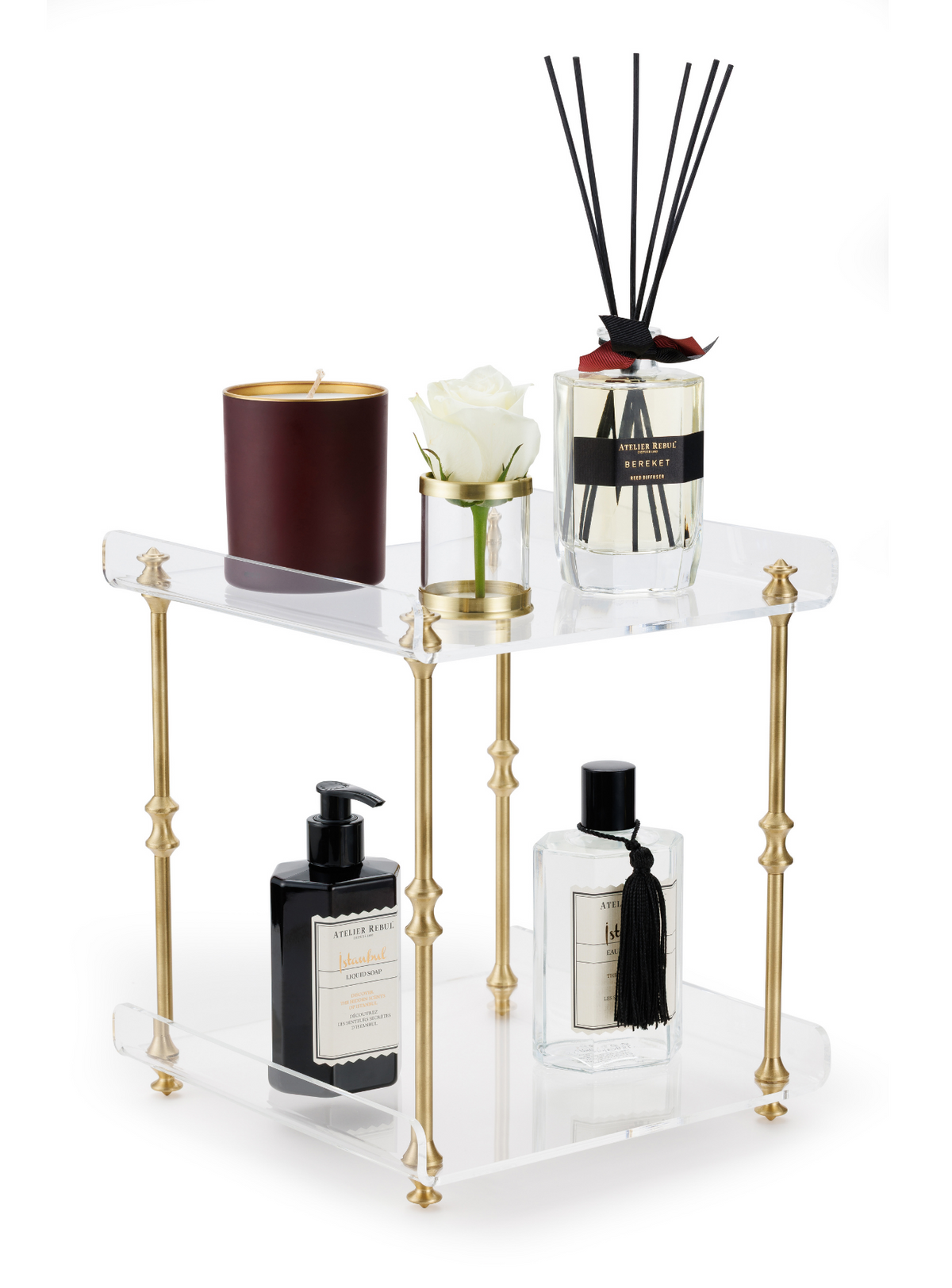 Memonza-Viora Çift Katlı Pirinç Organizer-Organizer-2-roqelvaxirum.shop