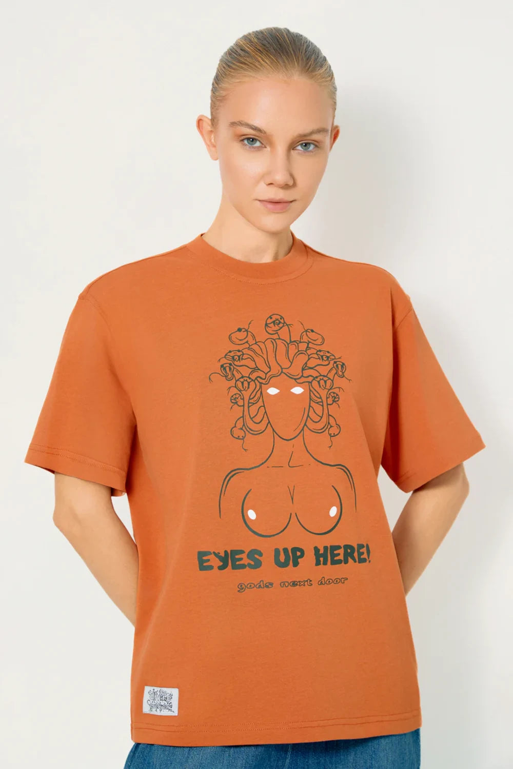Gods Next Door-Eyes Up Here!-T-Shirts-1-roqelvaxirum.shop