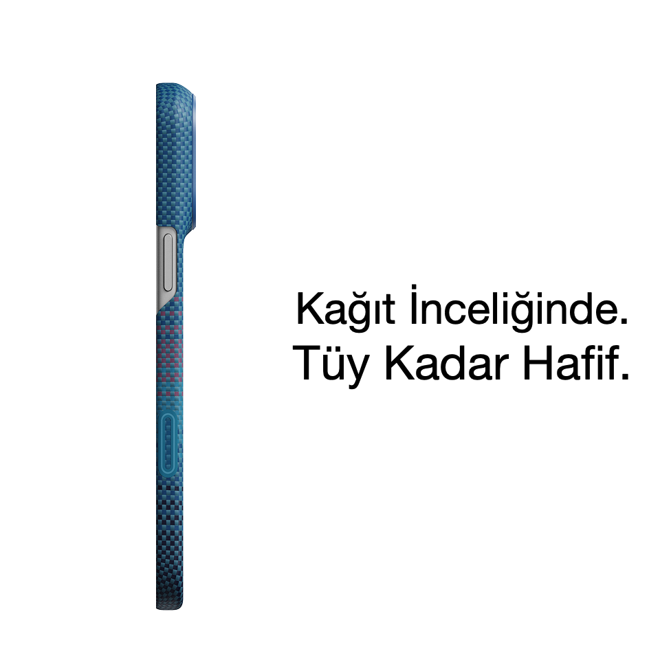 Iphone 18 Pro Max Karbon Kılıf Magsafe Uyumlu Aramid Fiber - Edge Midnight