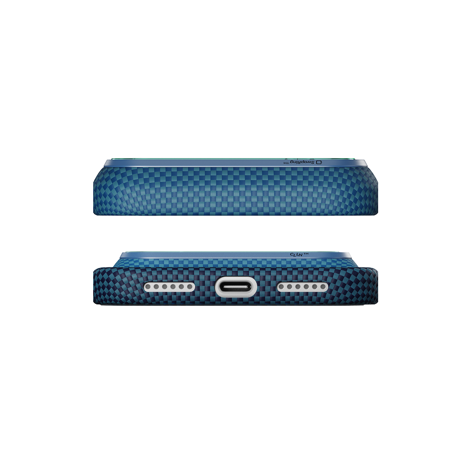 Iphone 18 Pro Karbon Kılıf Magsafe Uyumlu Aramid Fiber - Edge Midnight