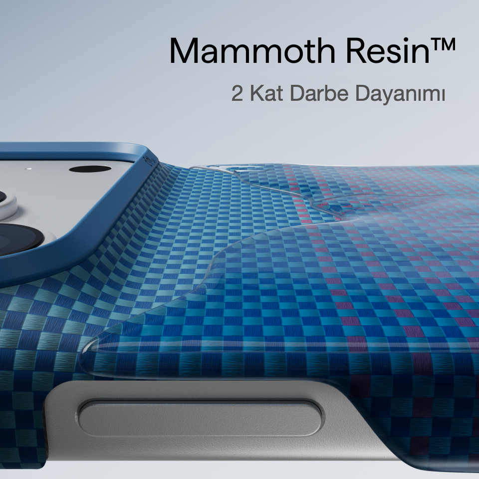 Iphone 18 Pro Karbon Kılıf Magsafe Uyumlu Aramid Fiber - Edge Midnight