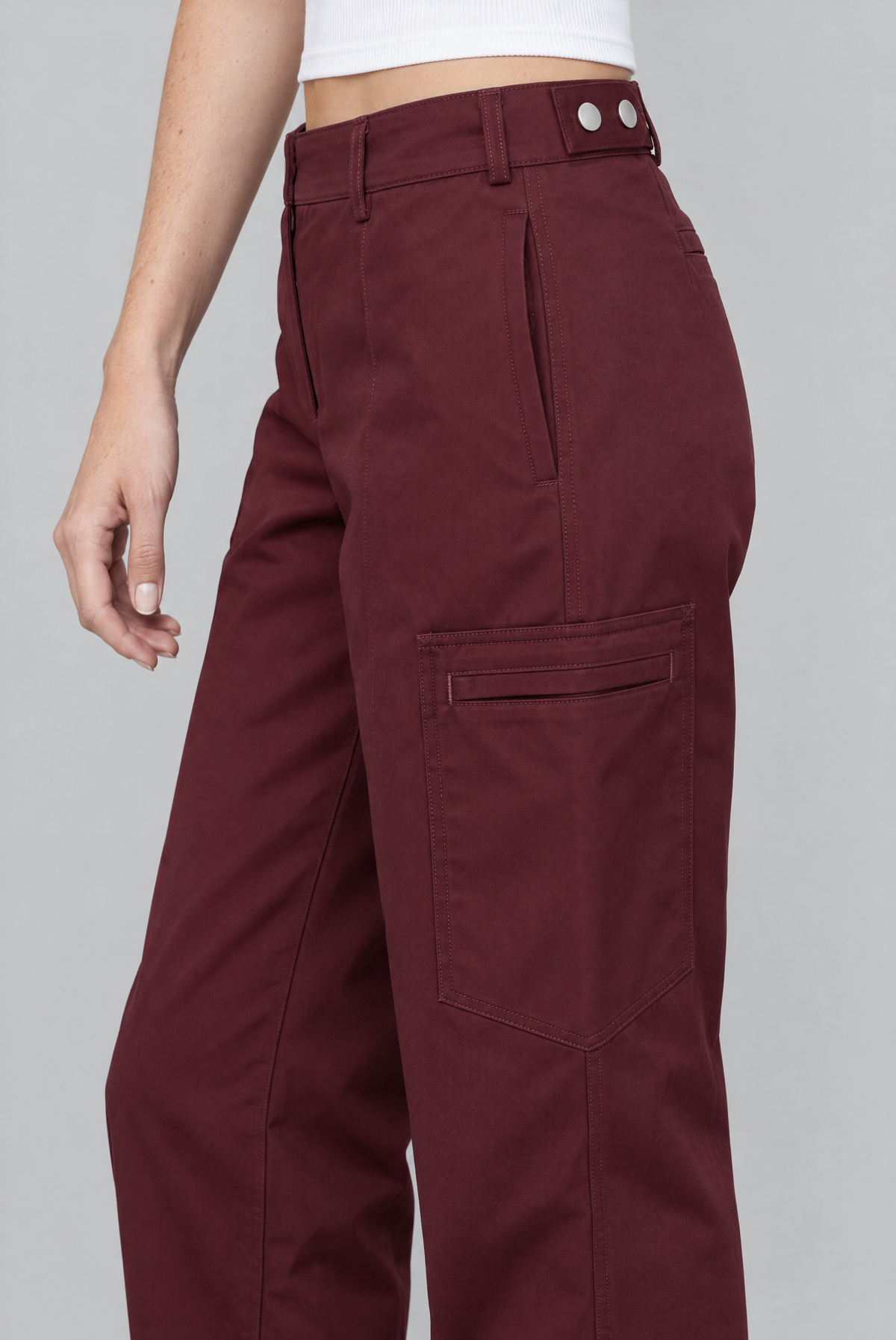 Lora Geniş Paça Pantolon Bordo
