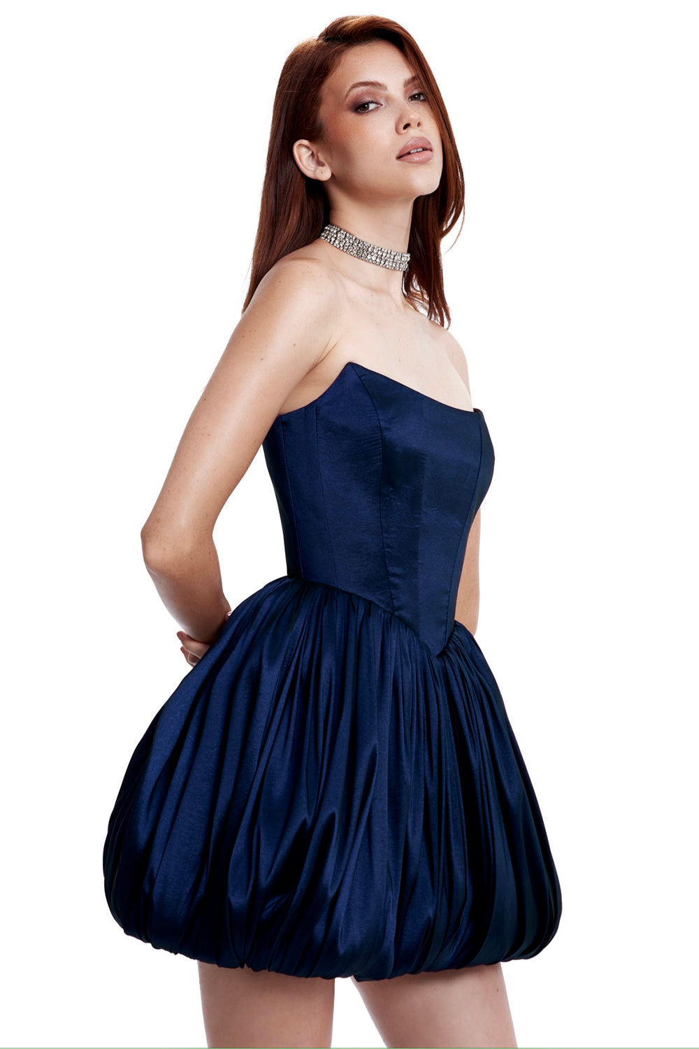Esotte-Myrcella Lacivert Balon Elbi̇se-Elbise-2-roqelvaxirum.shop