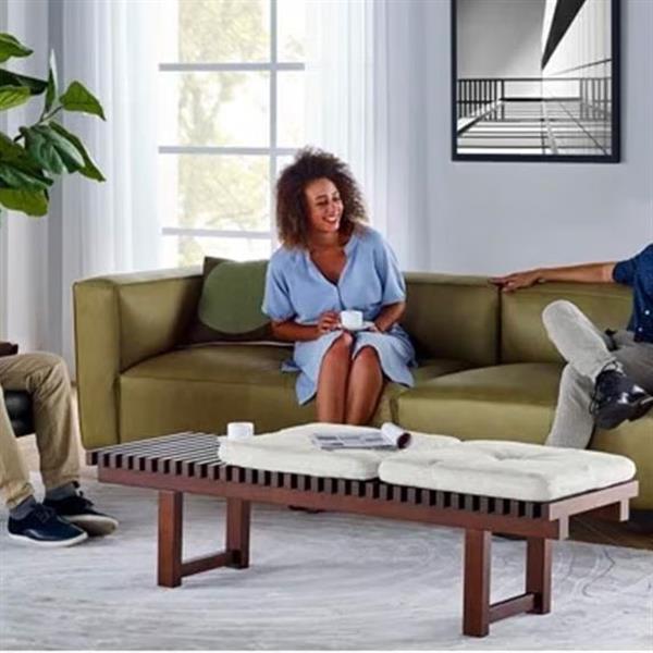 Napolyon Doğal Ahşap Izgaralı Bench