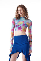 no'design-Balıkçı Yaka Baskılı Transparan Crop Top-Top-5-roqelvaxirum.shop