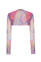no'design-Baskılı Gül Detaylı Transparan Bolero-Top-5-roqelvaxirum.shop