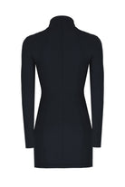 no'design-Fermuarlı Nervür Detaylı Mini Elbise-Elbise-2-roqelvaxirum.shop