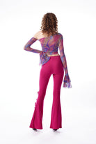 no'design-Önü Fırfırlı İspanyol Paça Pantolon-Pantolon-5-roqelvaxirum.shop