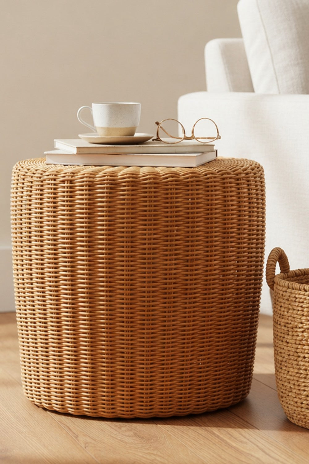 Premium Rattan Sehpa & Puff - 9