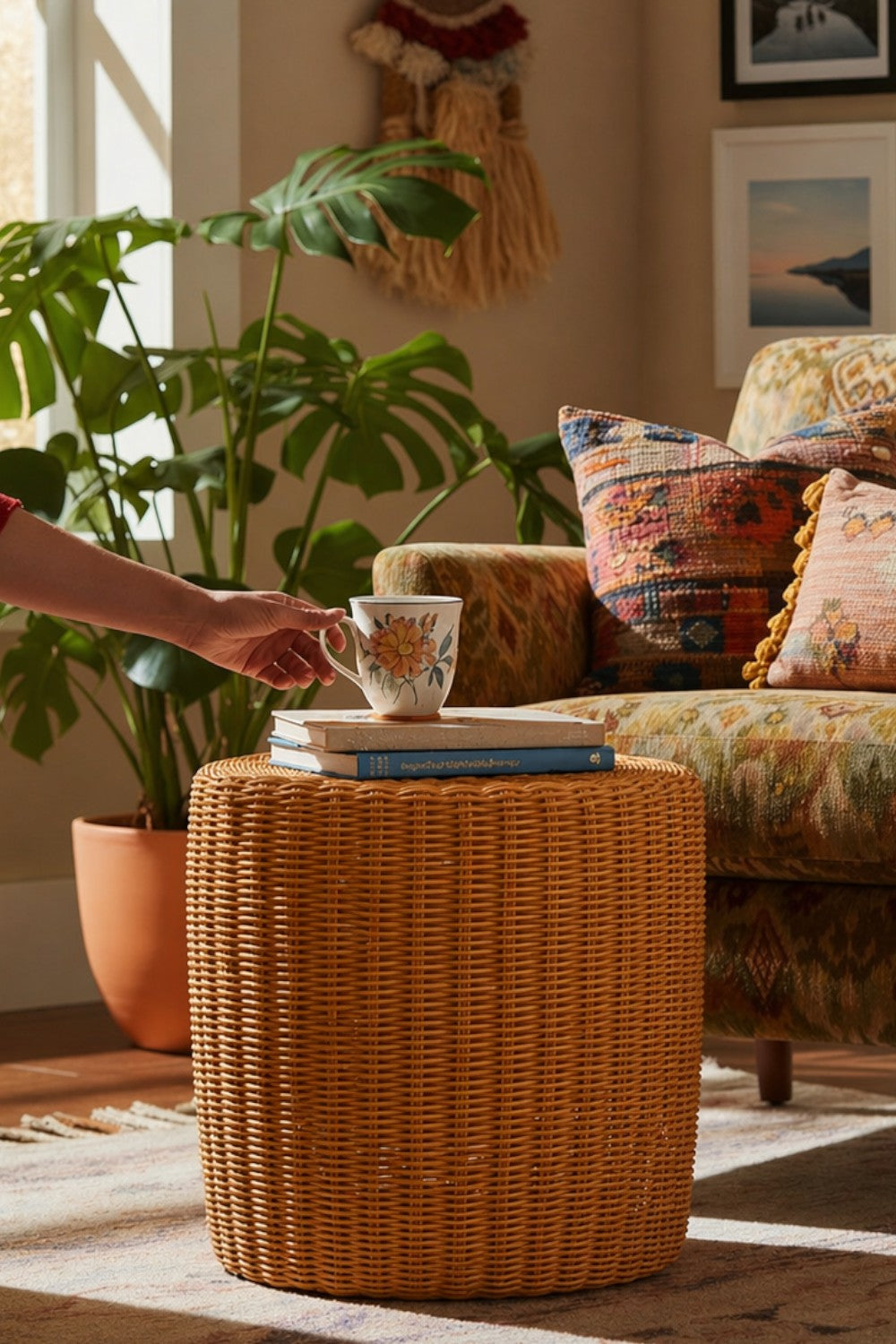 Premium Rattan Sehpa & Puff - 10
