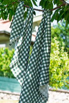 Petit Fleur Green Check Müslin Bebek Örtüsü - 70x70cm - 3