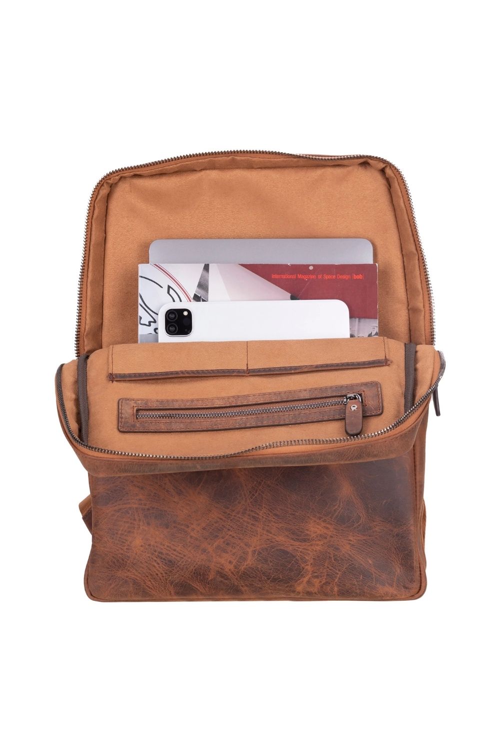 Atelier Heritage Saddle Hakiki Deri Laptop Sırt Çantası – 16” Uyumlu - 4