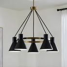 Towner Modern Lüks Konik Metal Şapkalı Çember Salon Avizesi - 1