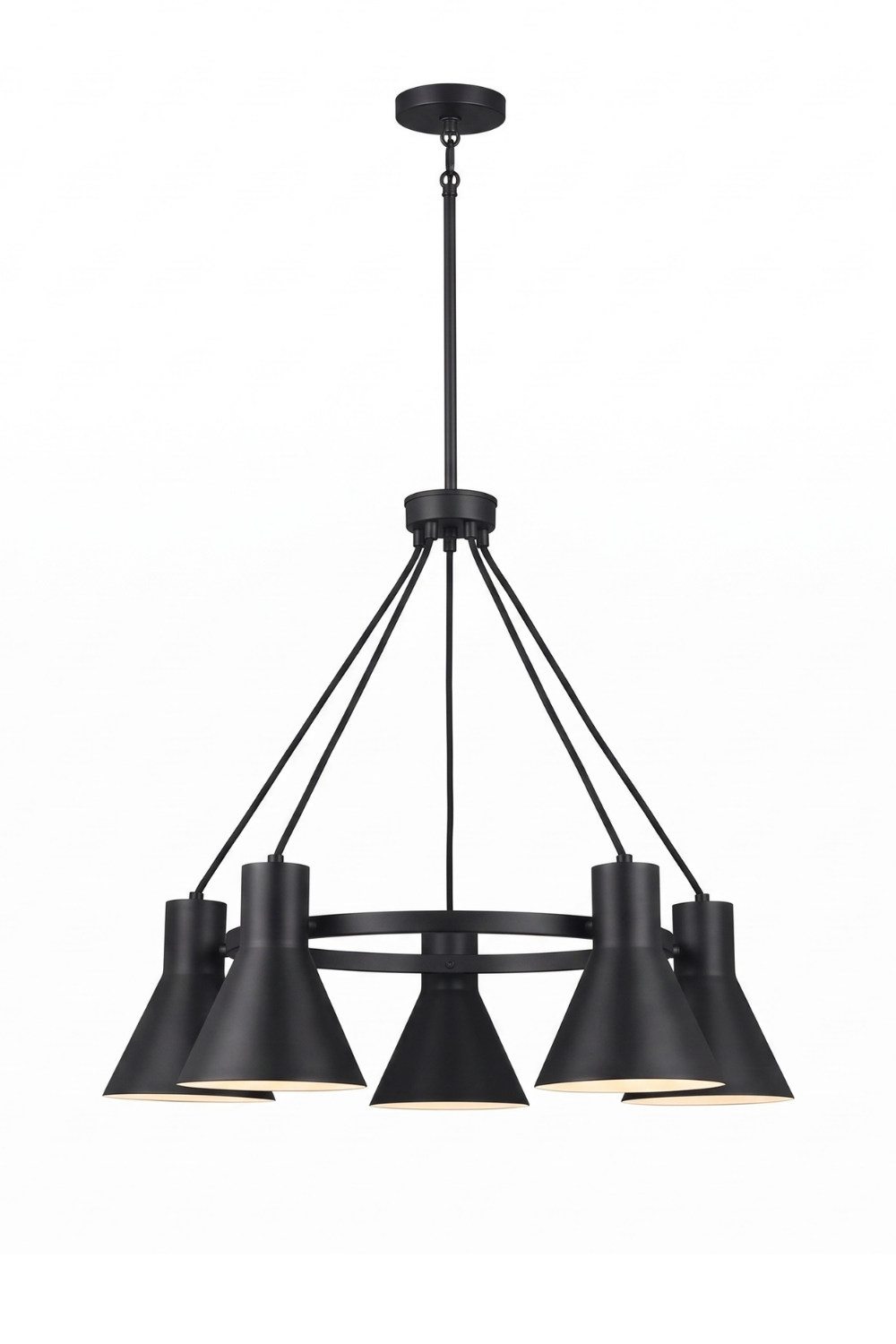 Towner Modern Lüks Konik Metal Şapkalı Çember Salon Avizesi - 3