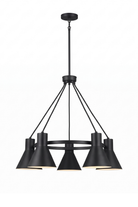 Towner Modern Lüks Konik Metal Şapkalı Çember Salon Avizesi - 3