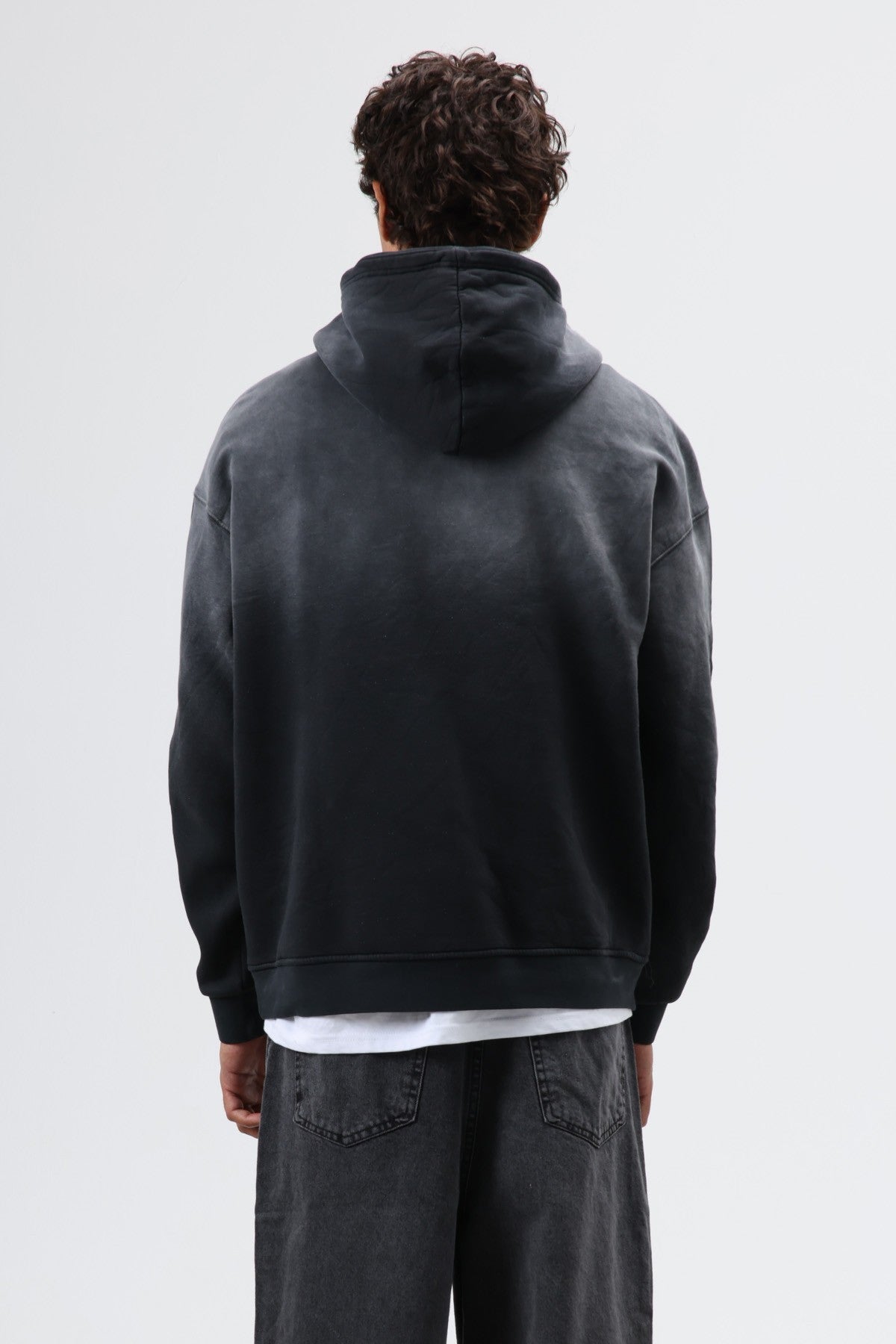Oversize Nakış Detaylı Hoodie - 1