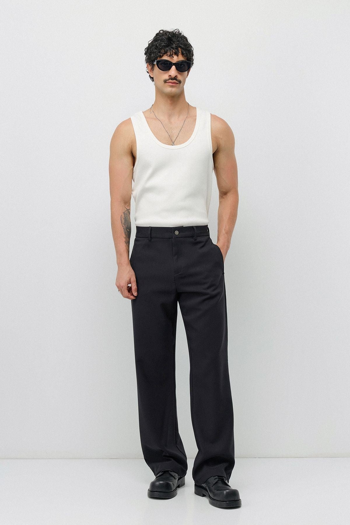 Yüksek Bel Flare Fit Pantolon - 1