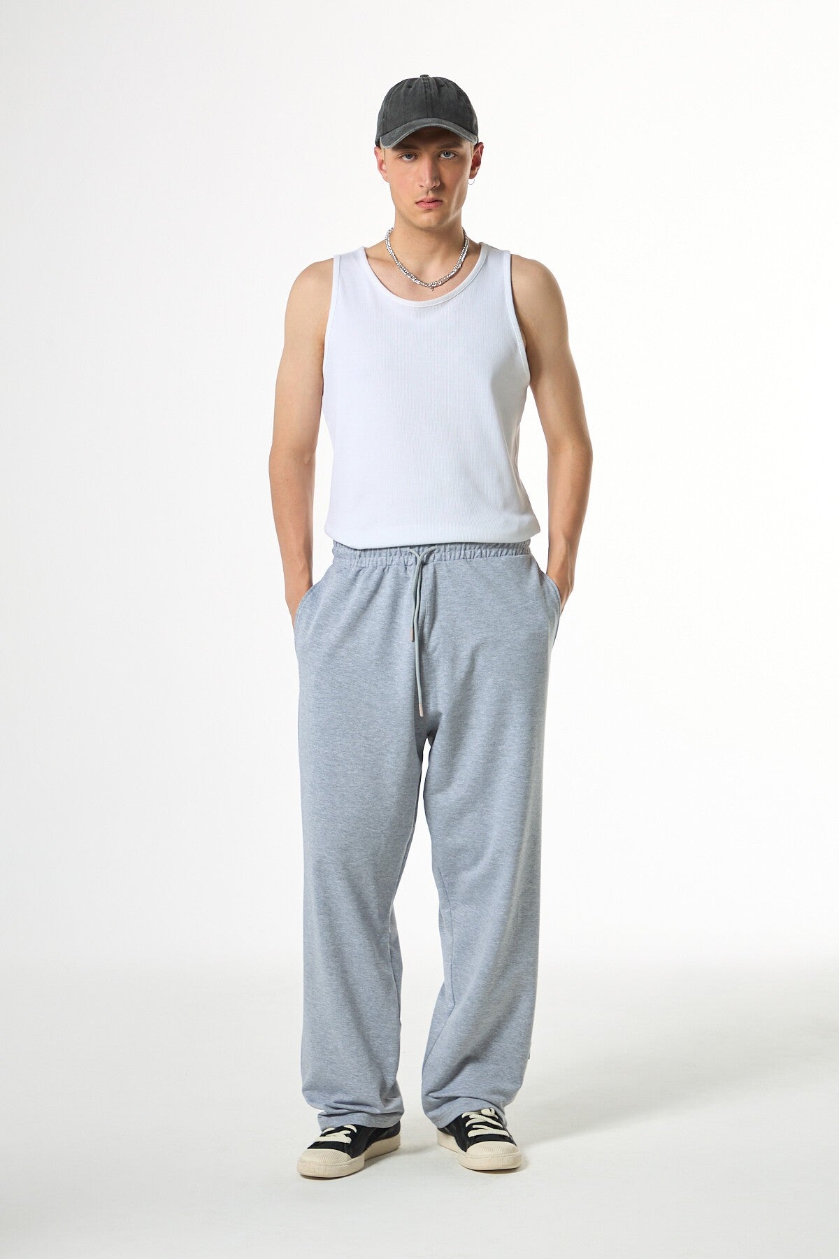 Basic Bel Lastikli Eşofman Alt - 7