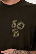 Dark Green Aplike Detaylı Comfort T-Shirt - 5