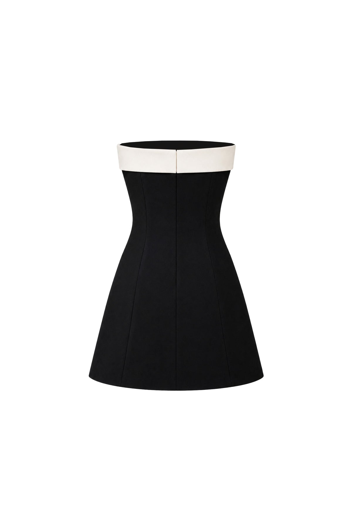 Fiora Saten Mini Elbise - Siyah - 1