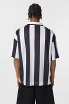 Oversize Polo Yaka Forma Tişört - Siyah - 3