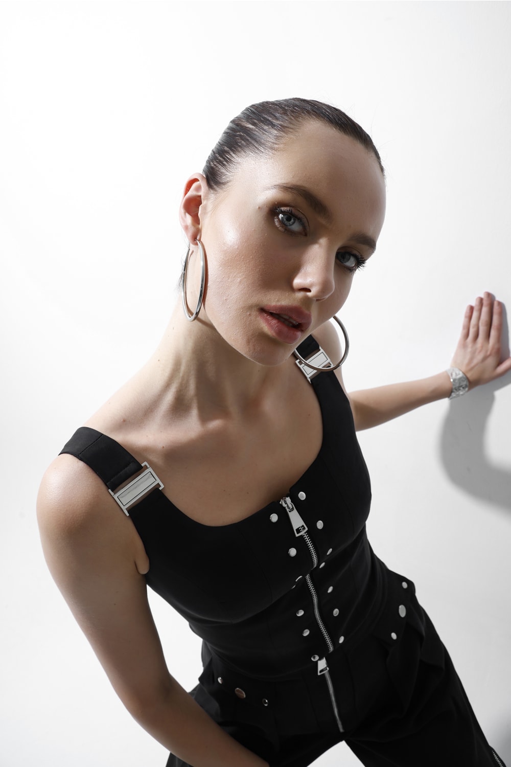 Violet Korse Bluz, Siyah - 3
