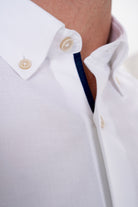 Slim Fit Oxford Erkek Gömlek, Beyaz - 4