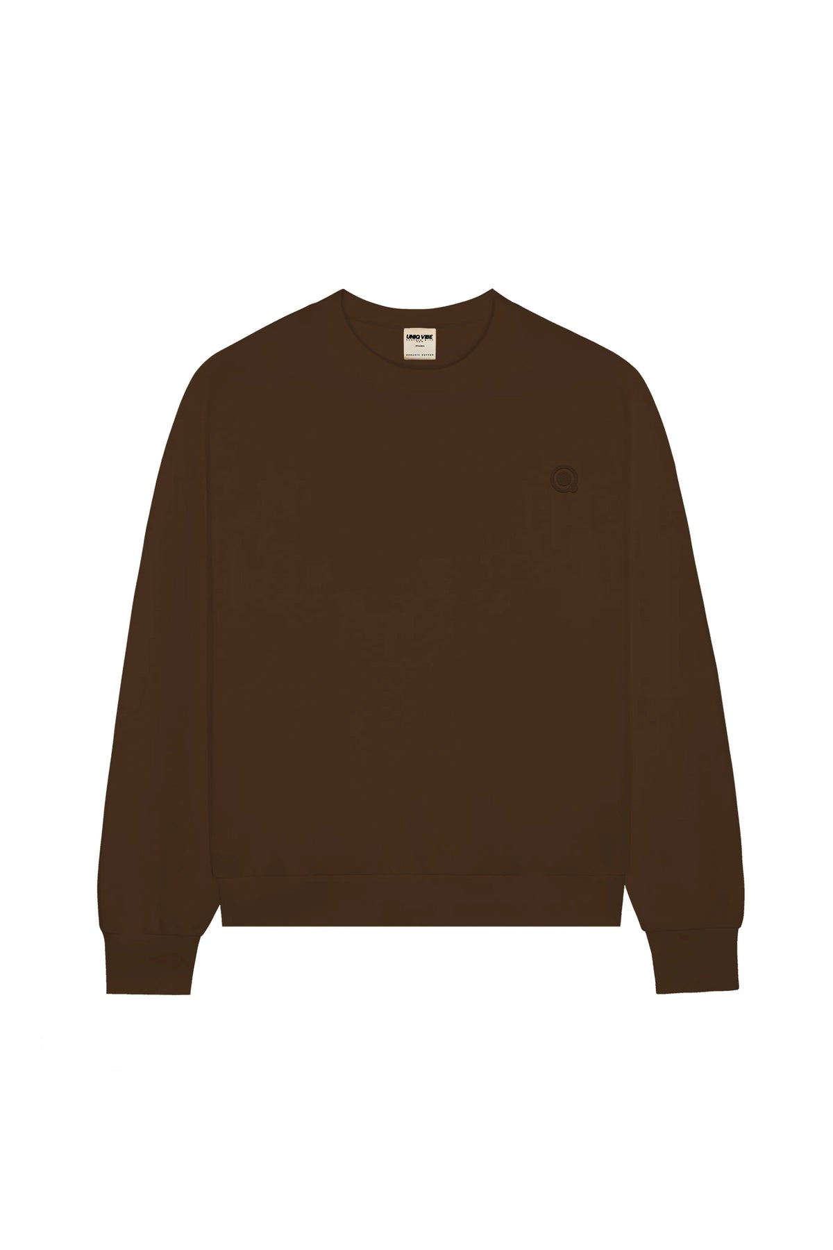 Regular Fit Logo Nakışlı Sweatshirt, Kahverengi - 0