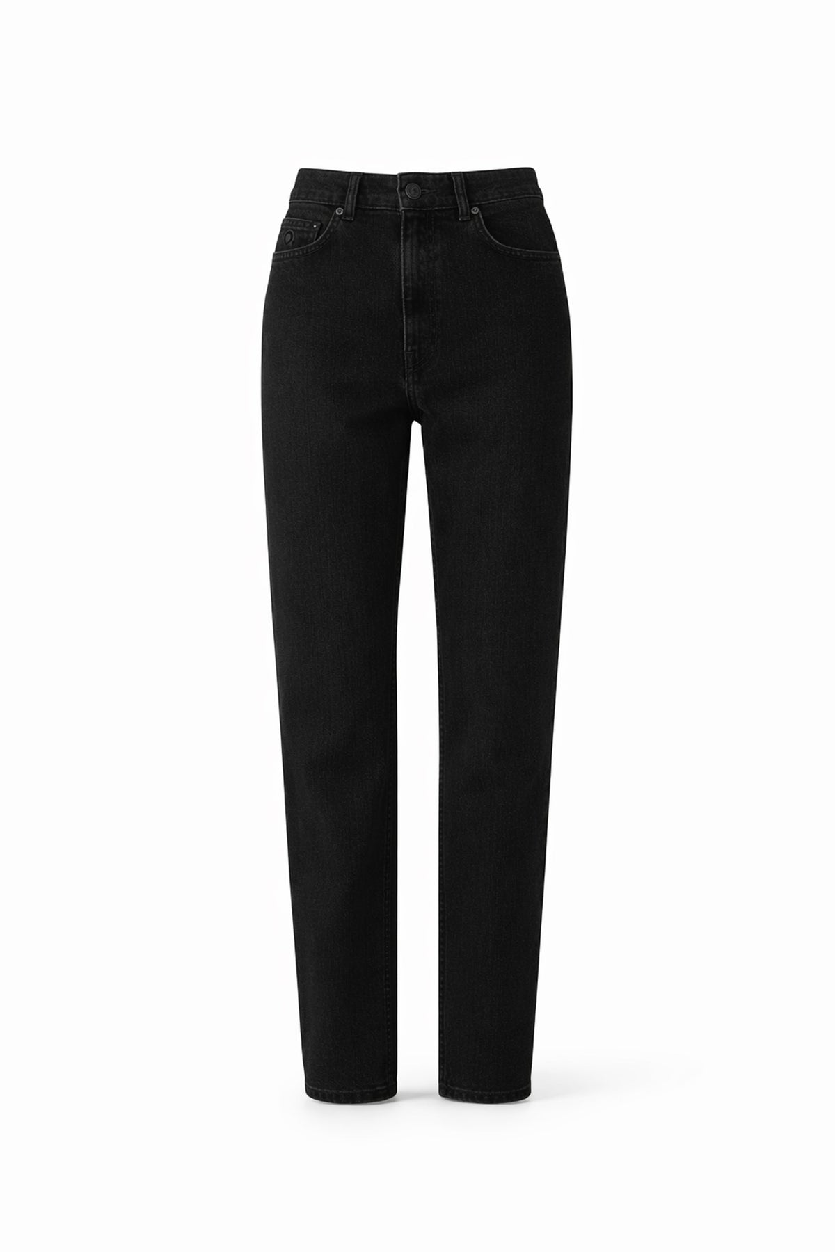 Yüksek Bel Comfort Fit Kadın Jean Pantolon, Siyah - 0