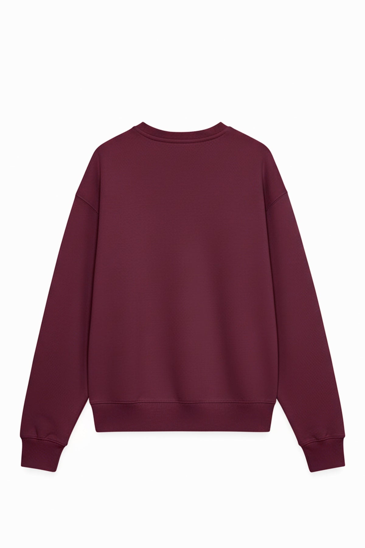 Regular Fit Logo Nakışlı Sweatshirt, Bordo - 1