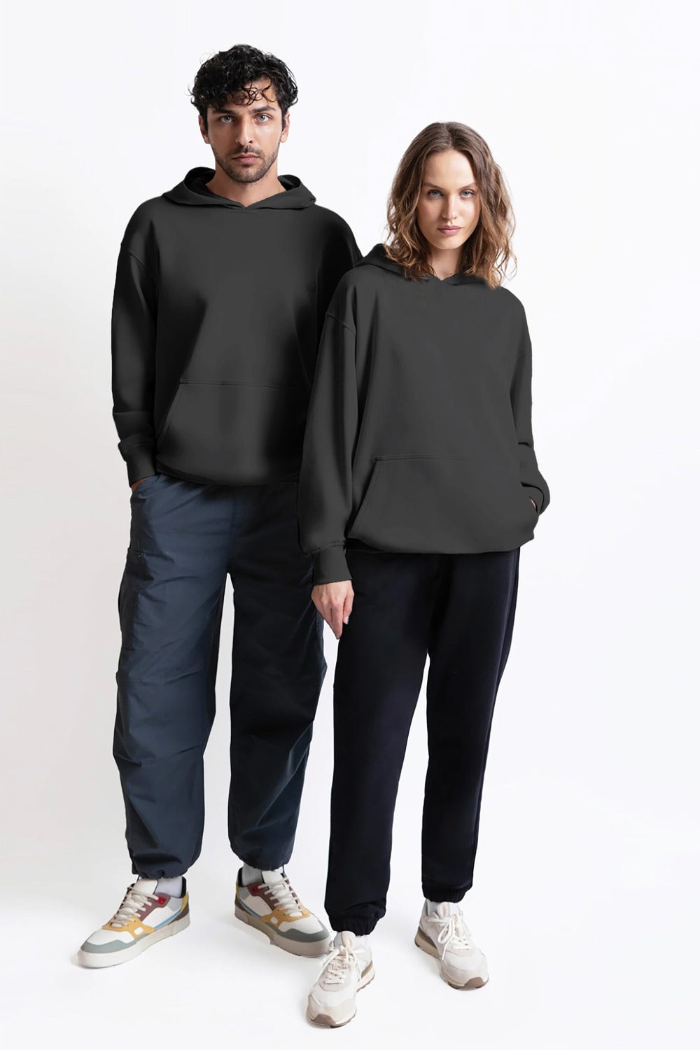 Kapüşonlu Logo Nakışlı Sweatshirt, Antrasit - 5