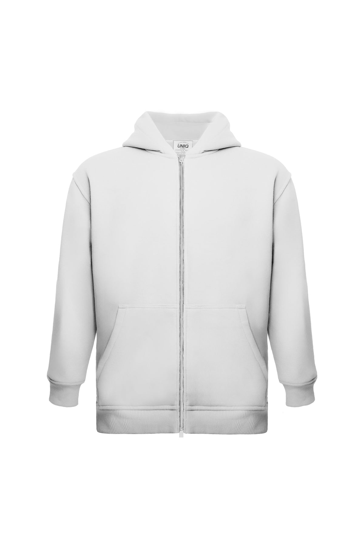 Fermuarlı Logo Nakışlı Sweatshirt, Taş - 0