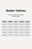 Yarım Fermuarlı Erkek Sweatshirt, Siyah - 3