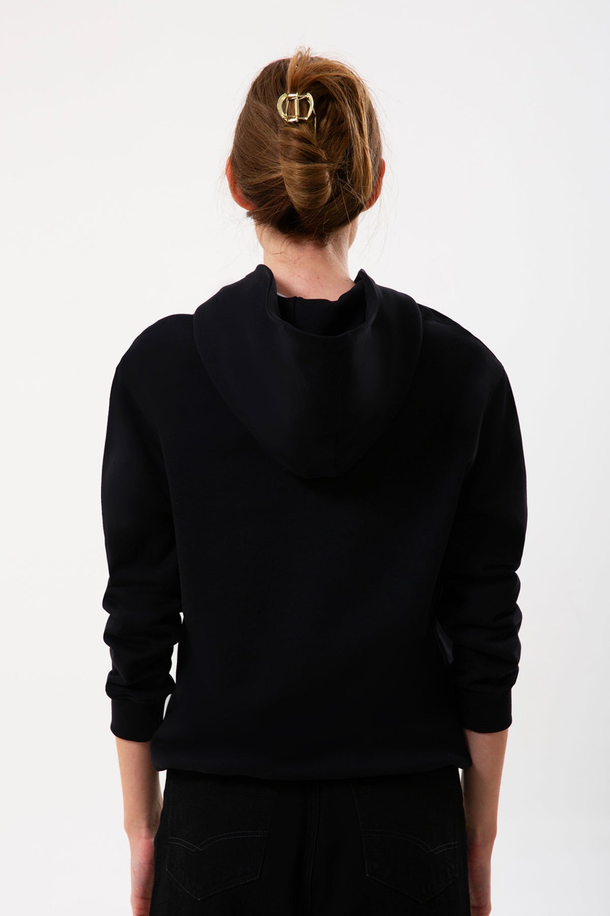Kapüşonlu Logo Nakışlı Sweatshirt - 4