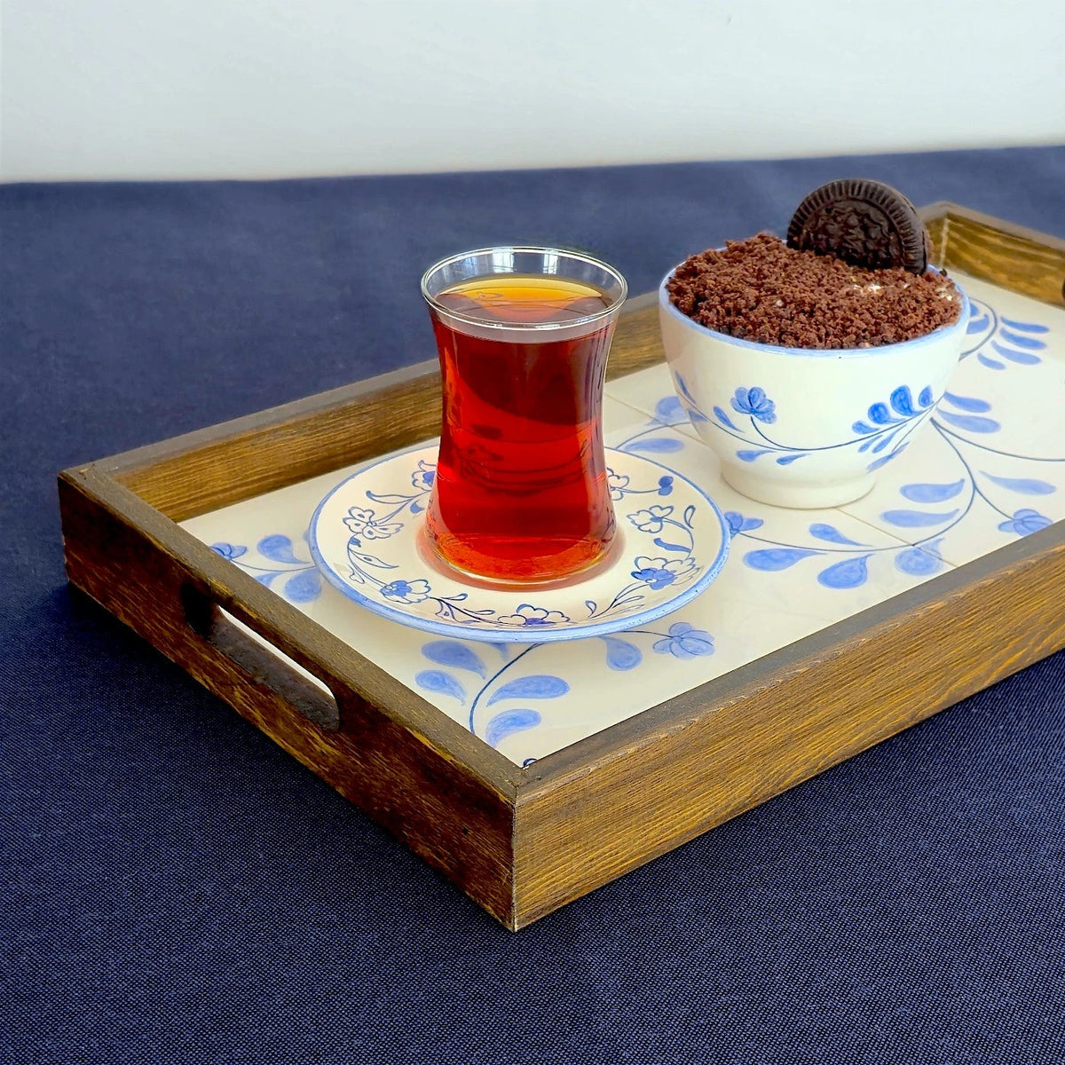 Mavi Beyaz Sunum Kasesi - 4