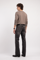 Geniş Paça Nakış Detaylı Jean Pantolon, Siyah - 3