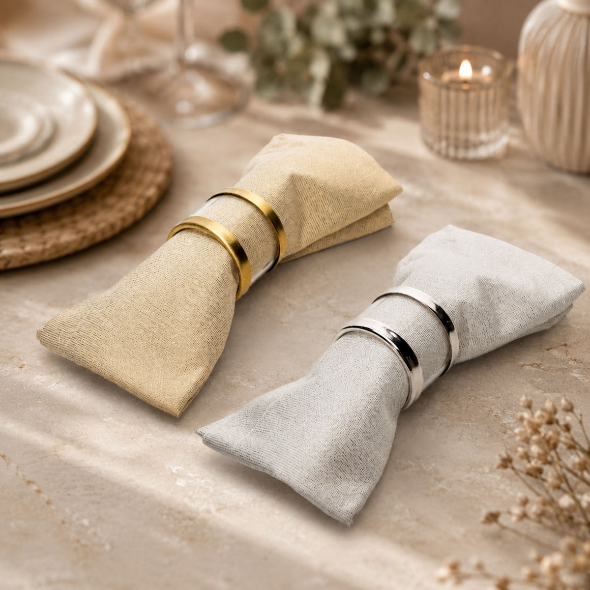 Memonza-Pipe Gümüş Peçete Sofra Halkası-Sunum Aksesuarları-7-roqelvaxirum.shop