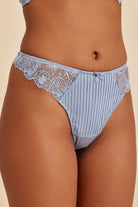 Amarelle-Paris Gri Mavi Dantelli String Külot-Tanga-4-roqelvaxirum.shop