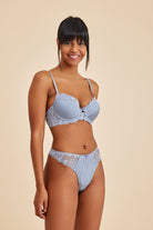 Amarelle-Paris Gri Mavi Dantelli String Külot-Tanga-2-roqelvaxirum.shop