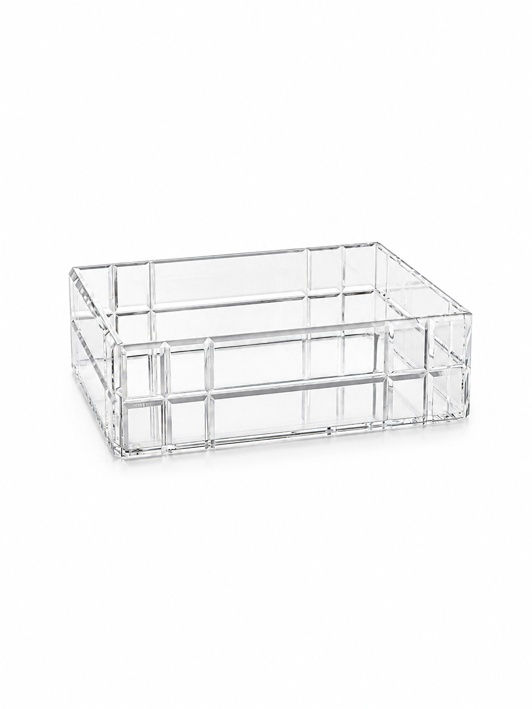 Memonza-Qbella Kristal Kesim Organizer, Extra Large, Şeffaf-Dekoratif Kutu-1-roqelvaxirum.shop
