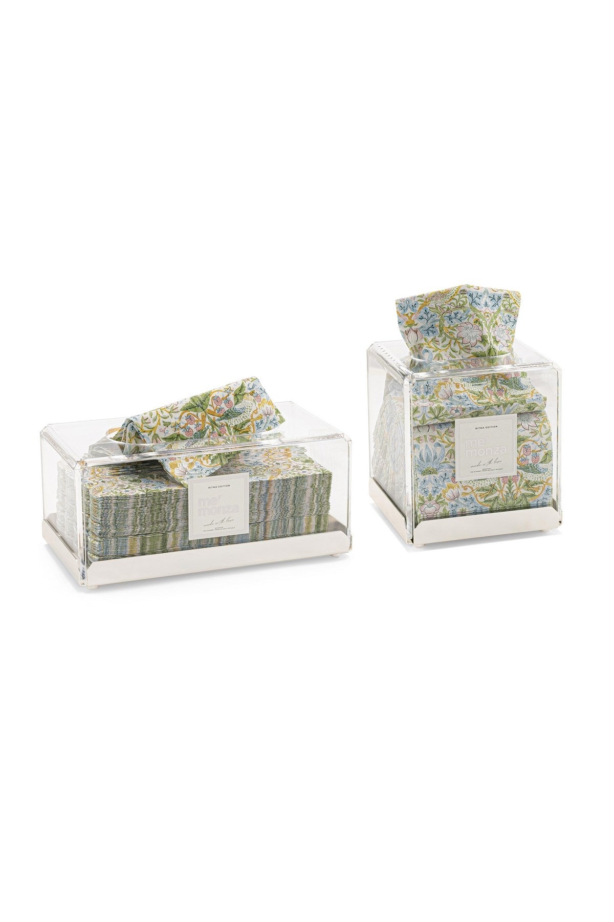 Memonza-Ritma Gümüş Çek-Al Peçetelik 2'li Set-Peçetelik-2-roqelvaxirum.shop
