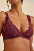 Amarelle-Roma Bordo Balensiz Dantelli Dolgusuz Üçgen Bralet Sütyen-Sütyen-4-roqelvaxirum.shop