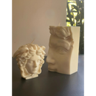 Medusa & David İKili Set – Dekoratif Heykel Mum Koleksiyonu (El Yapımı, Soya)
